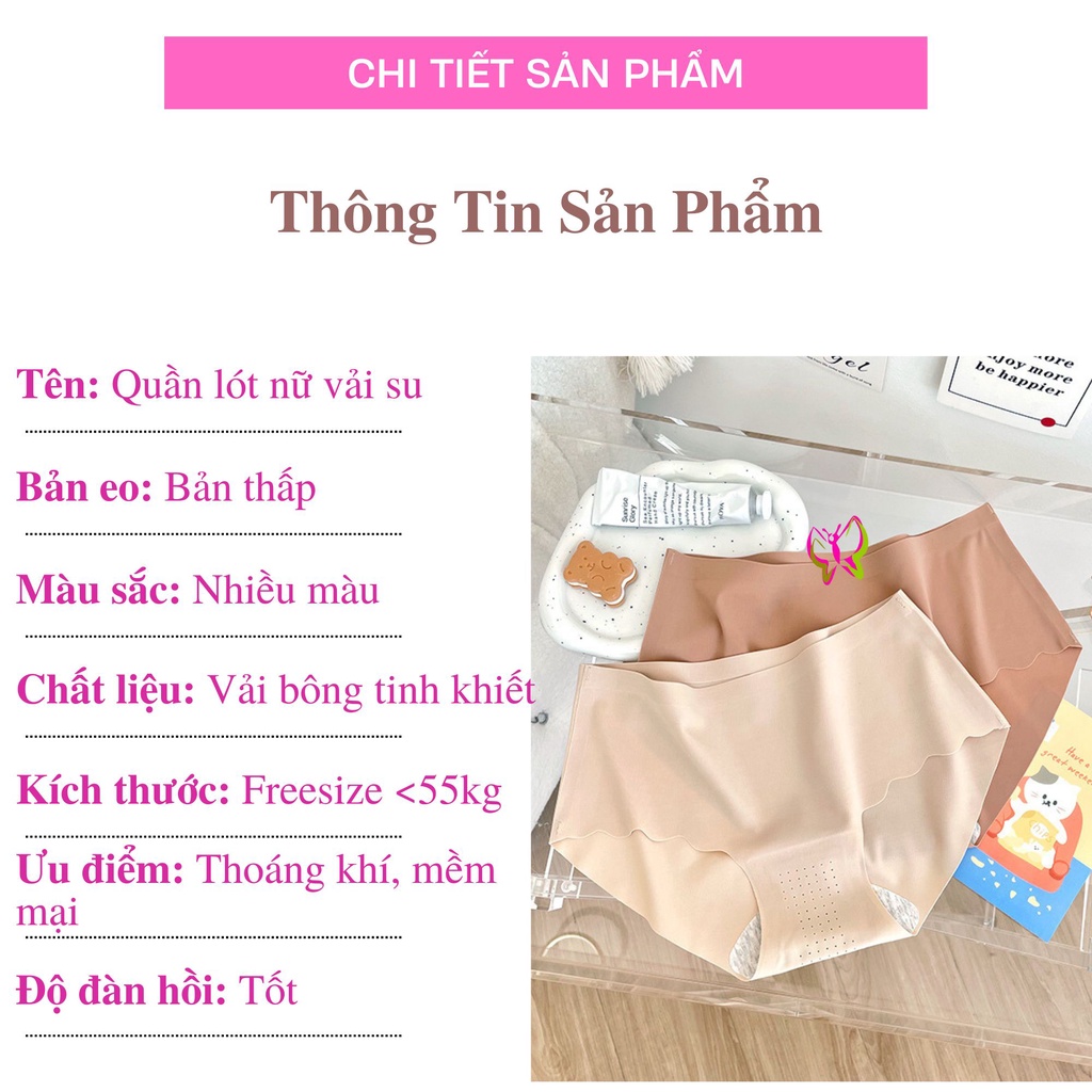 Quần lót nữ su đúc thun lạnh cao không đường may, trẻ trung, thoải mái, thoát mát (MS 03103) Anna Shop