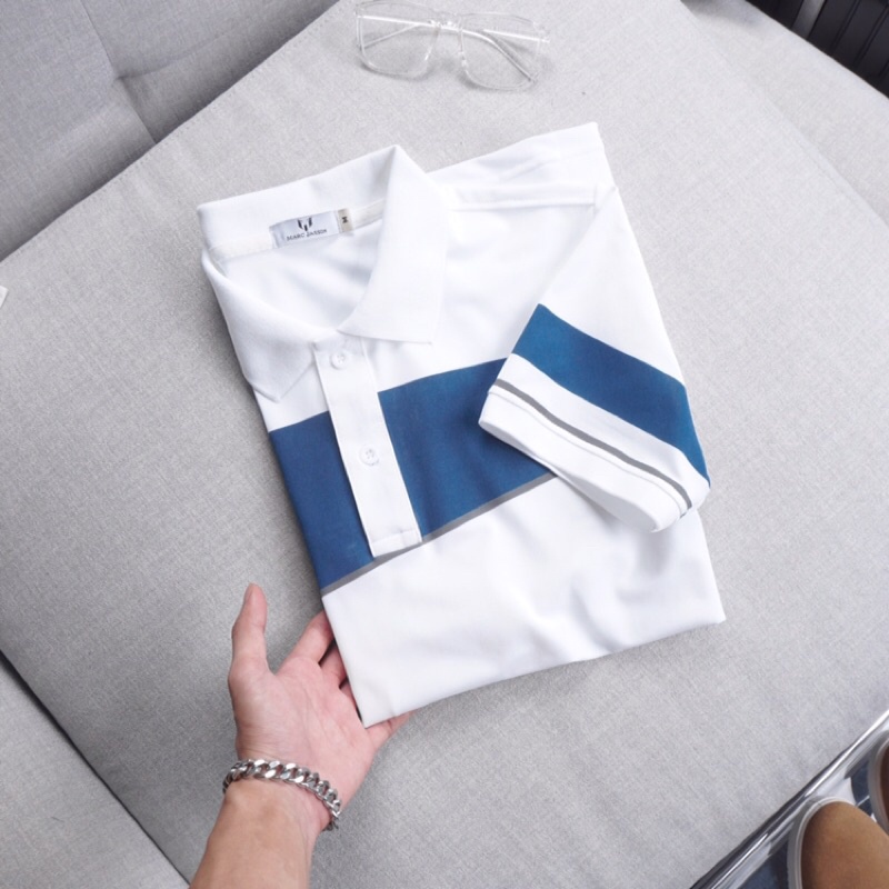 Áo thun polo Marc Color kẻ sọc phối màu độc đáo ASTD156