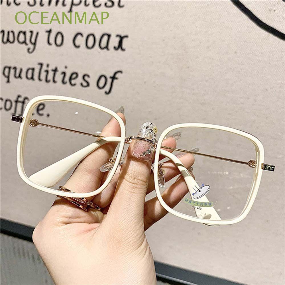Mắt Kính Gọng Vuông Lớn Màu Sắc Vintage Thời Trang Hàn Quốc Cho Nam