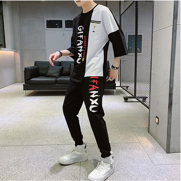 Bộ Quần Áo Thun Nam Tay Ngắn Quần Dài GiFanXu Sành Điệu  SET NAM 9000026CC B | BigBuy360 - bigbuy360.vn