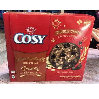 Bánh Cosy yến mạch gấp đôi socola wonderfull hộp 224g Kinh Đô