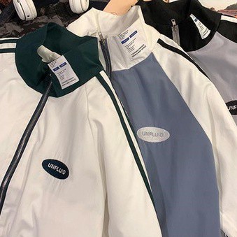 Áo Khoác Bóng Chày Cổ Đứng Dáng Rộng Phong Cách Hàn Quốc Cho Nam Giới