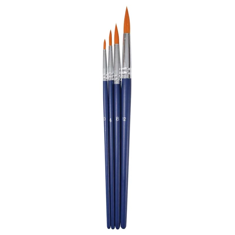 Daiso Cọ Vẽ Round Paintbrush -4 Pcs.-