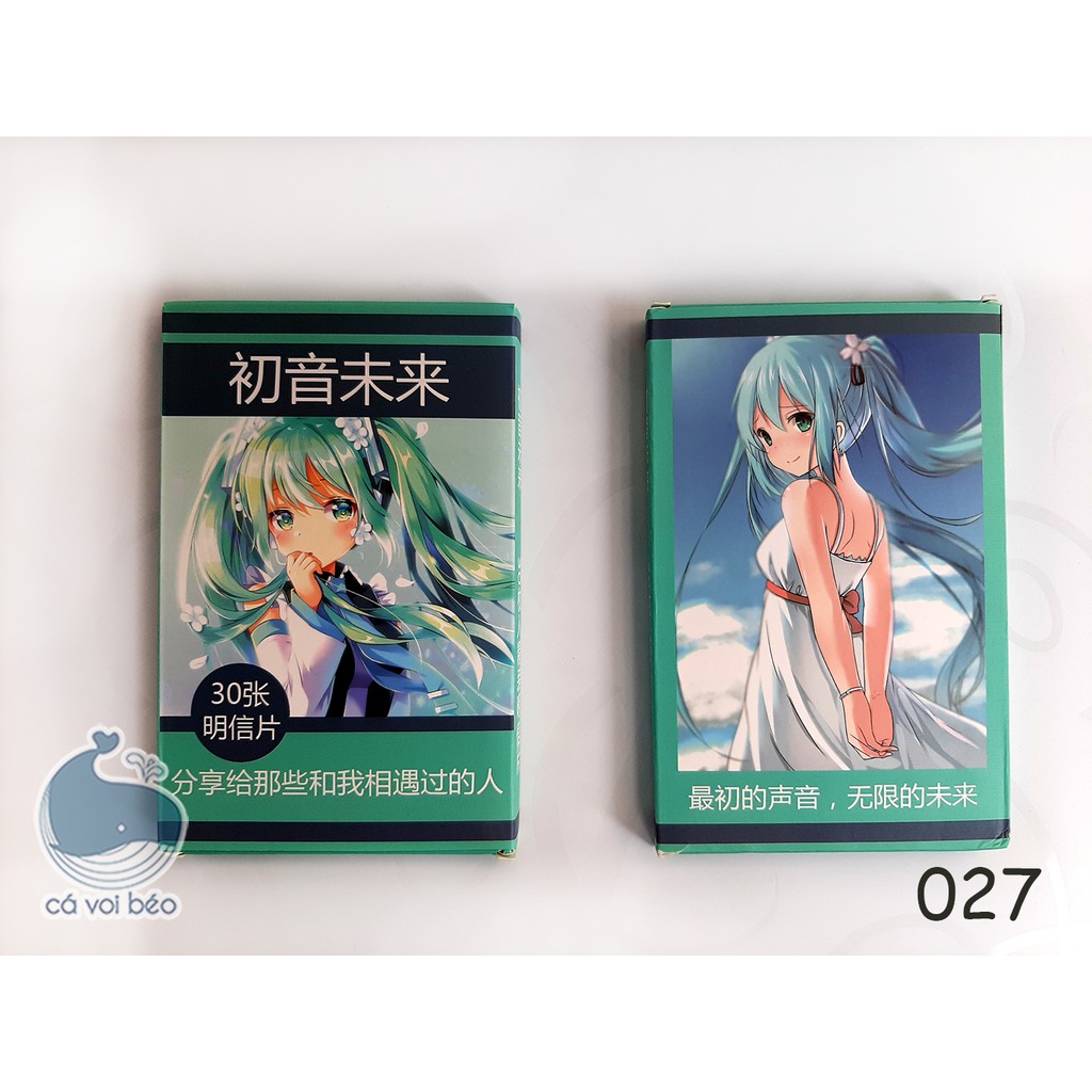 [SALE GIÁ XƯỞNG] [Hộp 30-180 tấm] Postcard Bưu thiếp Miku Vocaloid bưu thiếp manga anime