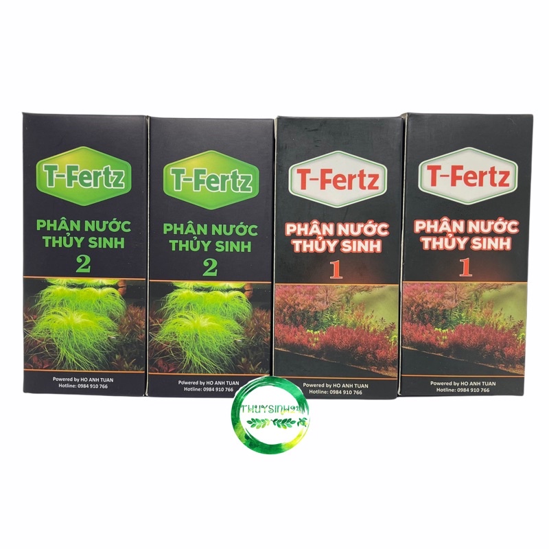 Phân nước thủy sinh T Fertz Red - T Fertz Green cung cấp dinh dưỡng đa vi lượng cho cây thủy sinh