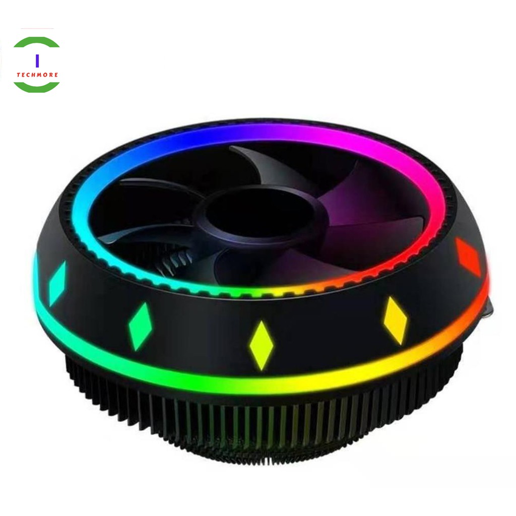 Quạt Tản Nhiệt, Fan CPU EDRA MASA ECC01 - LED RGB Sử dụng cho CPU Intel 775/115x/1366, AMD AM4.AM3 ( VIDEO THẬT )