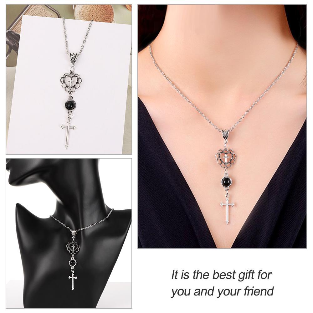 ME Dây Chuyền Mặt Trái Tim Phong Cách Gothic
