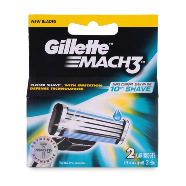 Lưỡi dao cạo râu Gillette Mach 3/ M3 hộp 2 lưỡi