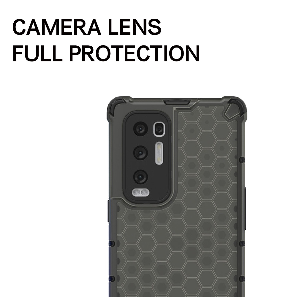 Ốp Điện Thoại Nhựa Cứng Trong Suốt Họa Tiết Tổ Ong Chống Sốc Cho OPPO Reno5 Reno4 Pro Plus Lite F Z