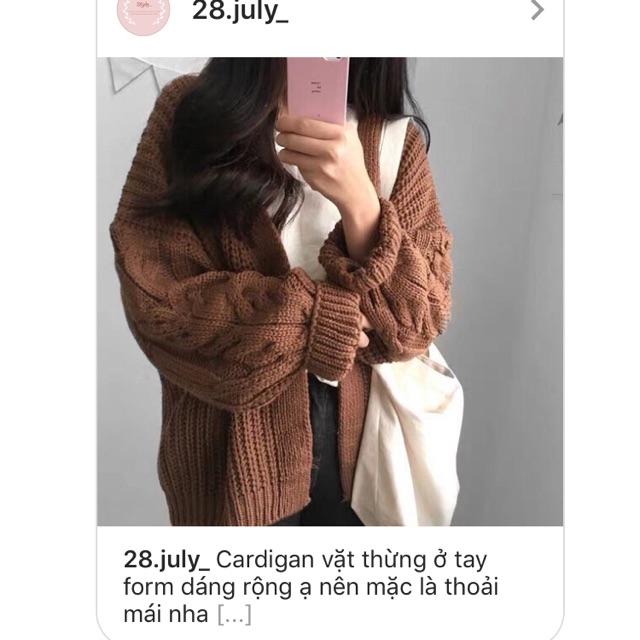 Cảdigan vặn thừng