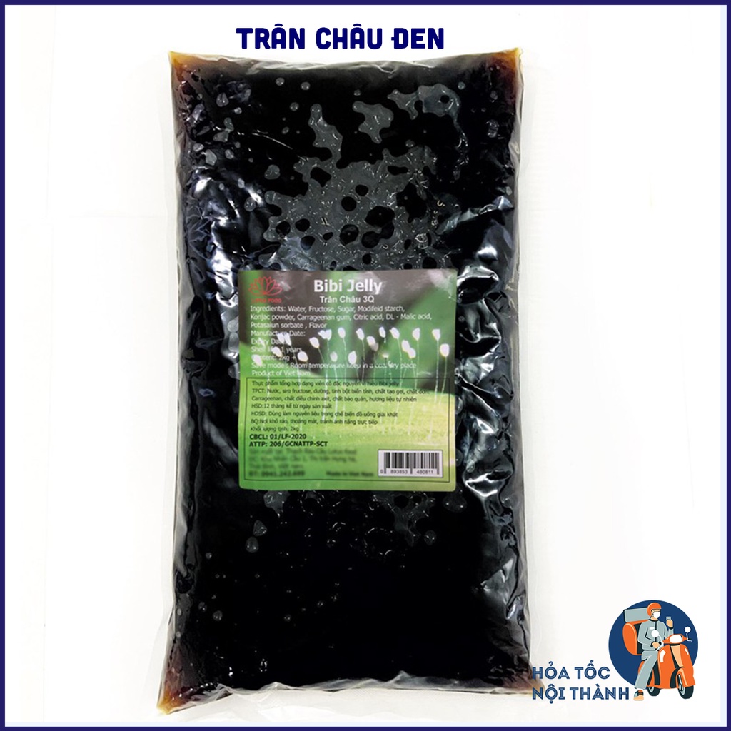 Trân Châu Đen, Trân châu Caramel 3Q Bibi Jelly Gói 2kg