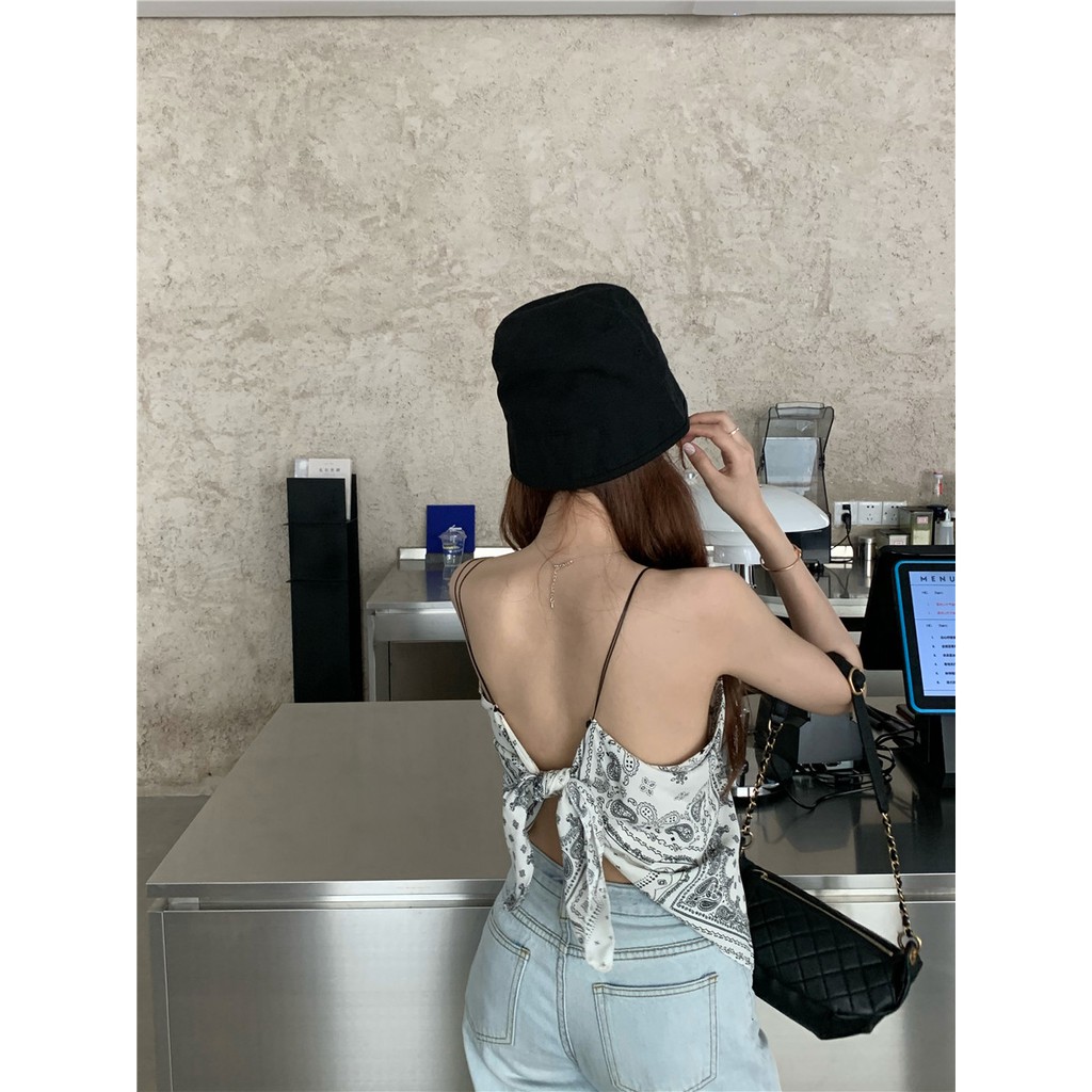 Áo voan thổ cẩm cột nơ lưng H3363