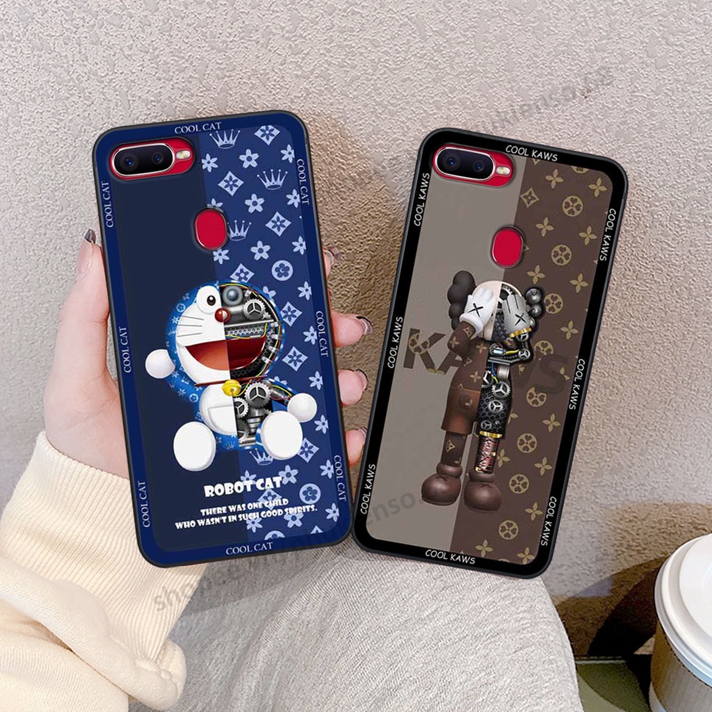 Ốp lưng điện thoại Oppo A5s / A7 / F9 / A12 in hình gấu bear, kaws, doremon thời trang, ốp lưng cao cấp chất lượng
