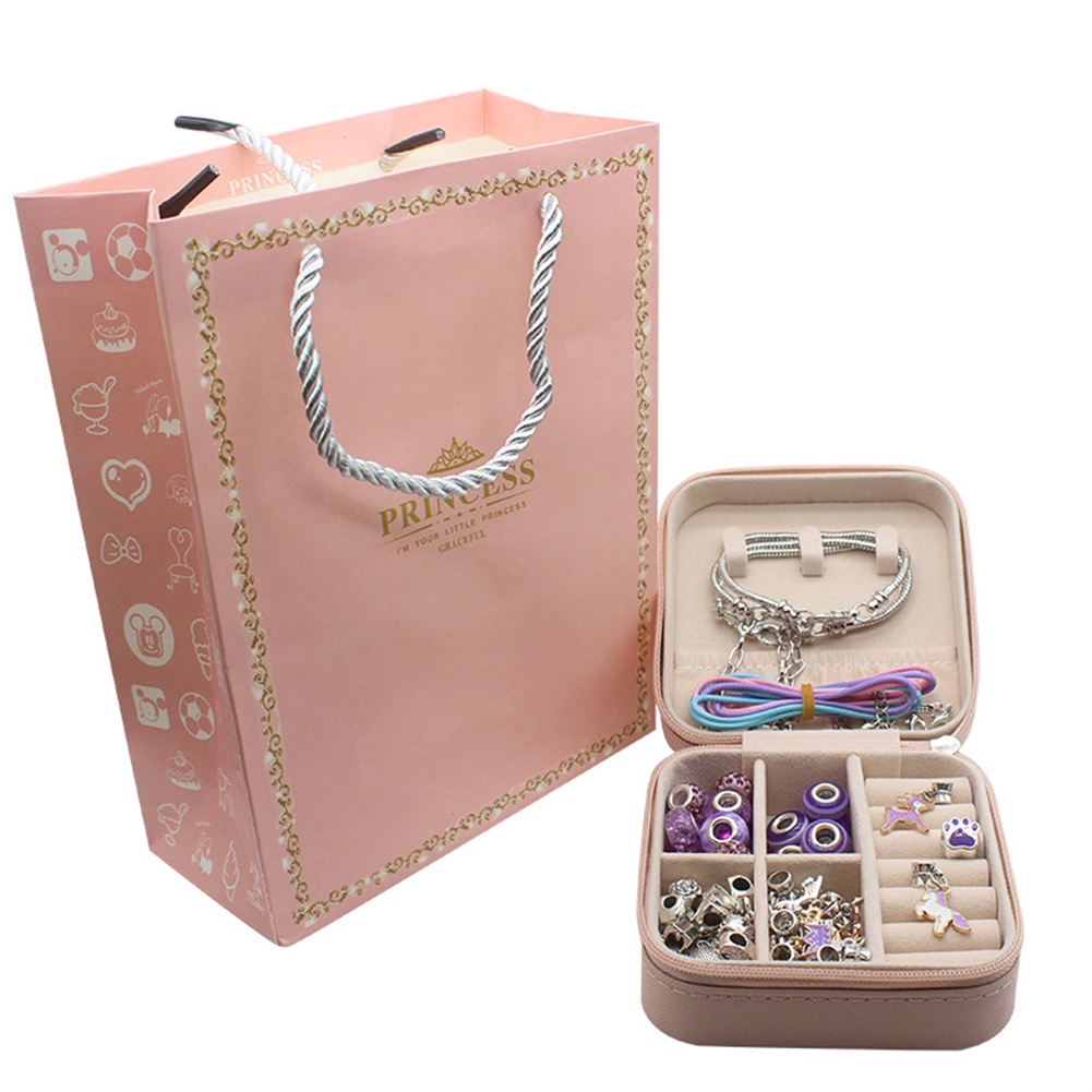 Hộp Đựng Trang Sức Hạt Pha Lê Handmade Độc Đáo Thời Trang Diy Cho Bé Gái