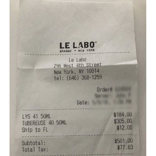 [mẫu thử] nước hoa Le labo Santal 33 10ml dạng xịt