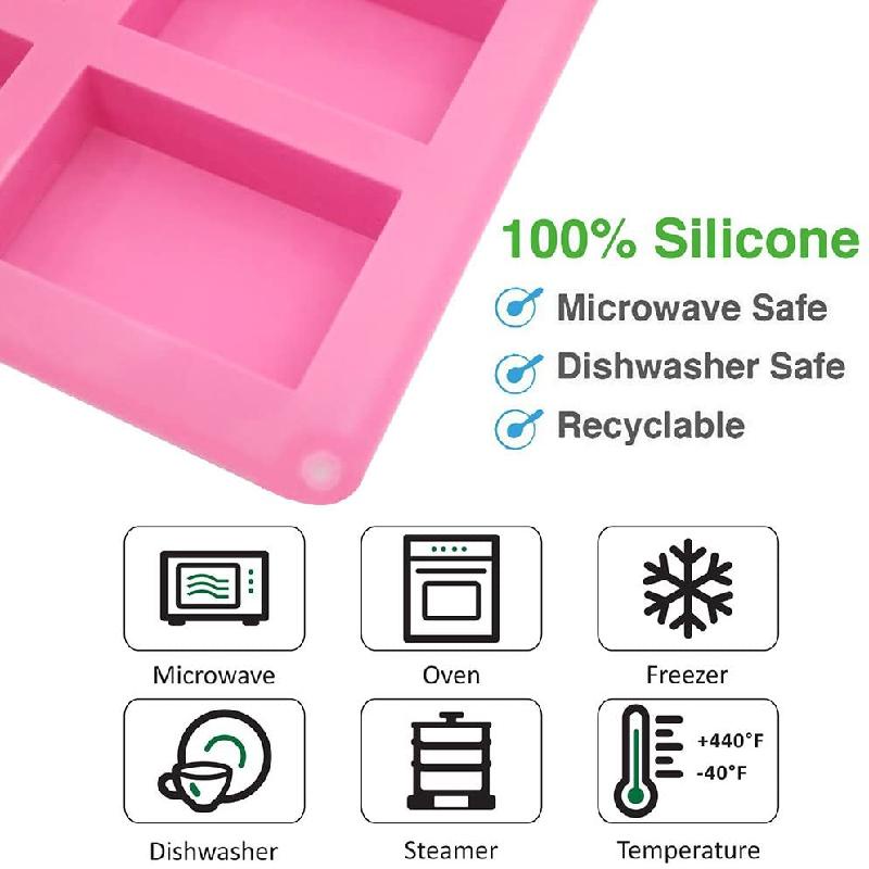 Khuôn Xà Phòng ANAEAT Bằng Silicon Hình Chữ Nhật Tự Làm Thủ Công