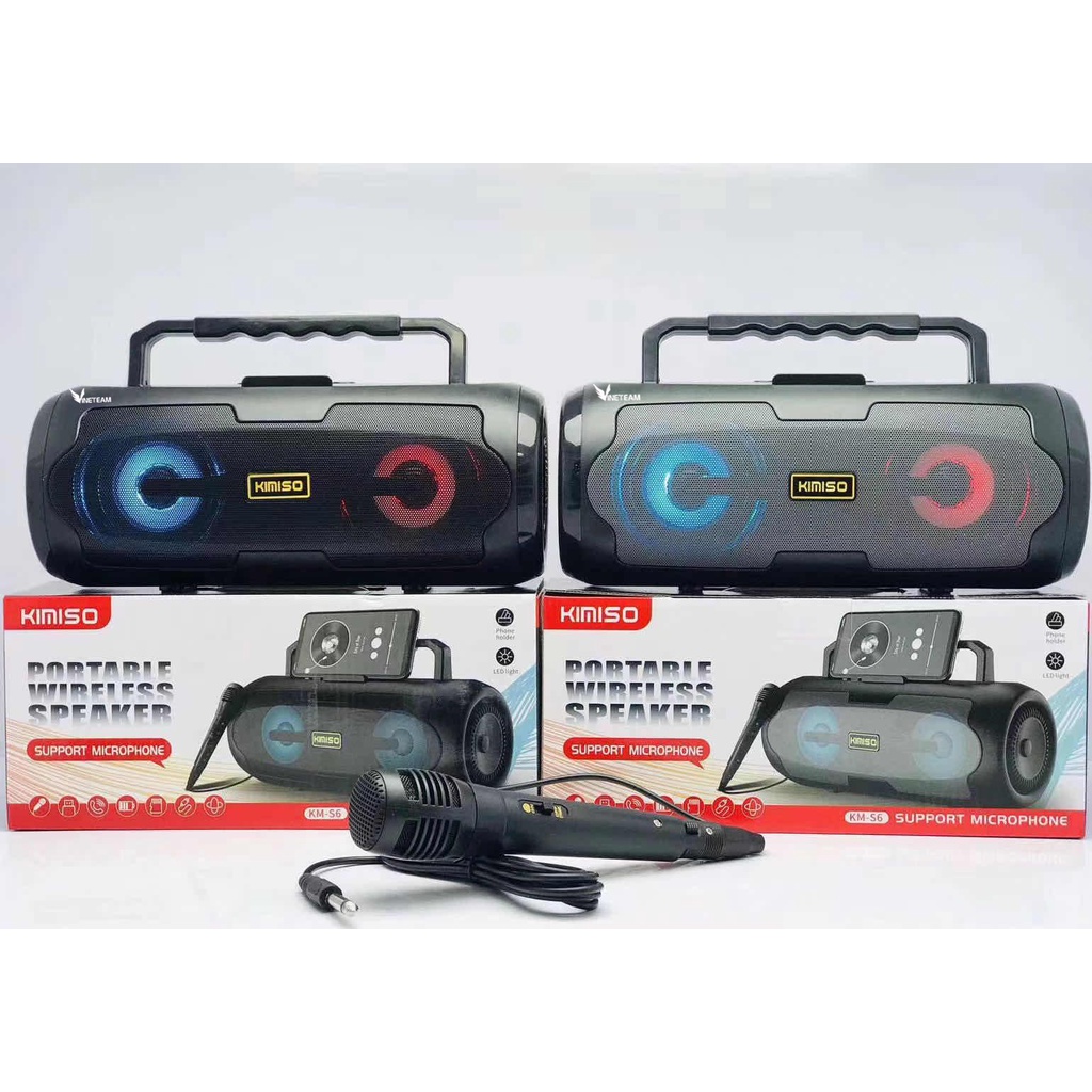 Loa karaoke bluetooth Kimiso KM-S6 Tặng 1 micro.
