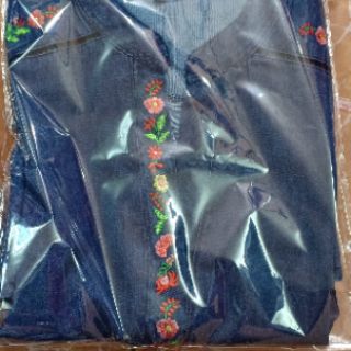 Combo hai đầm jean phôm lớn