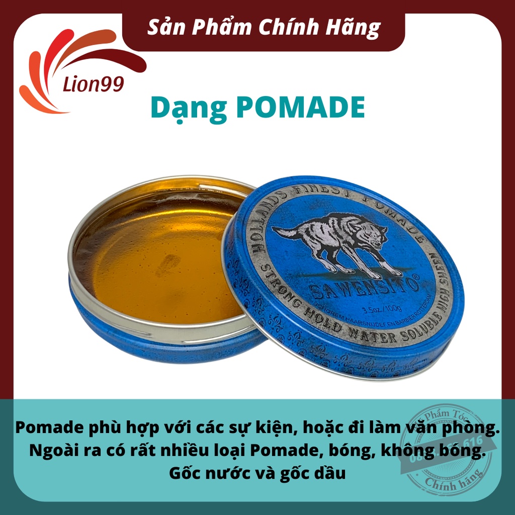 Sáp vuốt tóc nam tạo kiểu tóc SAWENSITO 100gr giữ nếp tóc bồng đẹp