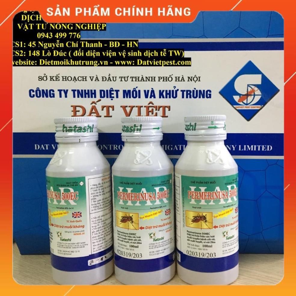 Thuốc diệt muỗi PERMERINUSA 500EC loại 100ml,diệt trừ muỗi truyền bệnh sốt rét,sốt xuất huyết,vi rút Zika