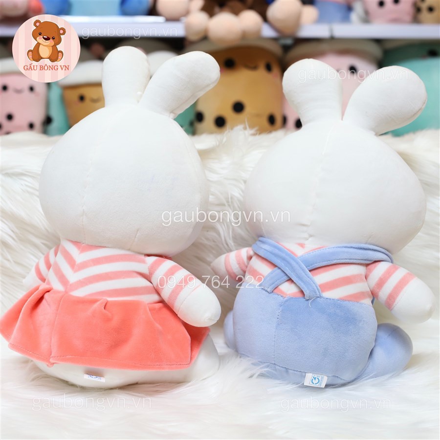 Gấu Bông Thỏ Cony Áo Kẻ Mềm Mịn Cao Cấp Quà Tặng Cho Bé - TB31