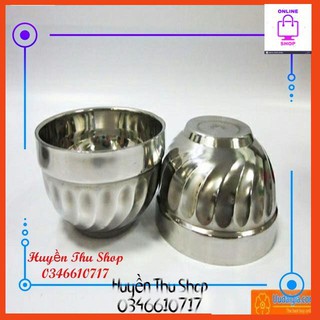Bộ 10 bát cơm inox 2 lớp cách nhiệt