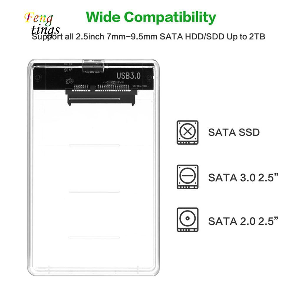 Vỏ Đựng Ổ Cứng Ngoài 2.5 Inch Sata Sang Usb3.0 Hdd Ssd Chất Lượng Cao