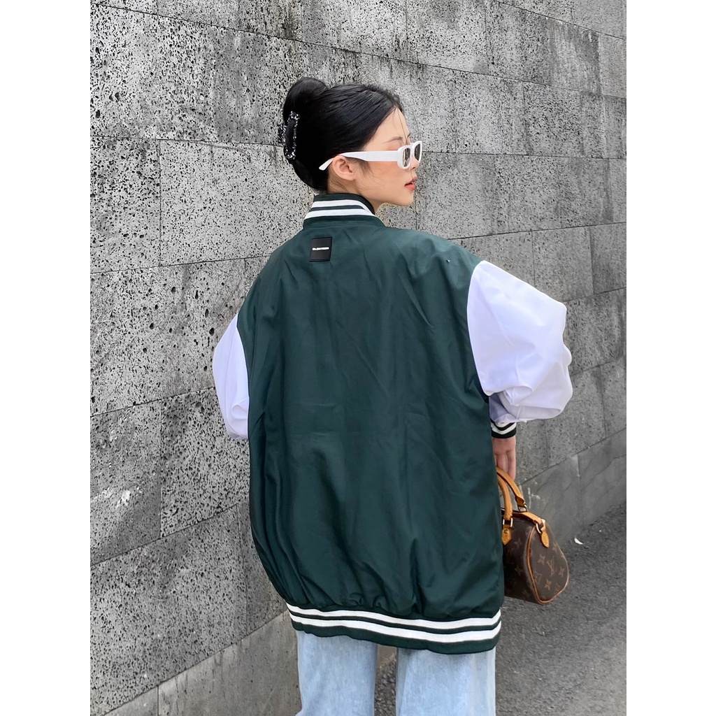 Áo Khoác Varsity Bomber Elektron Clothing Dù 2 Lớp
