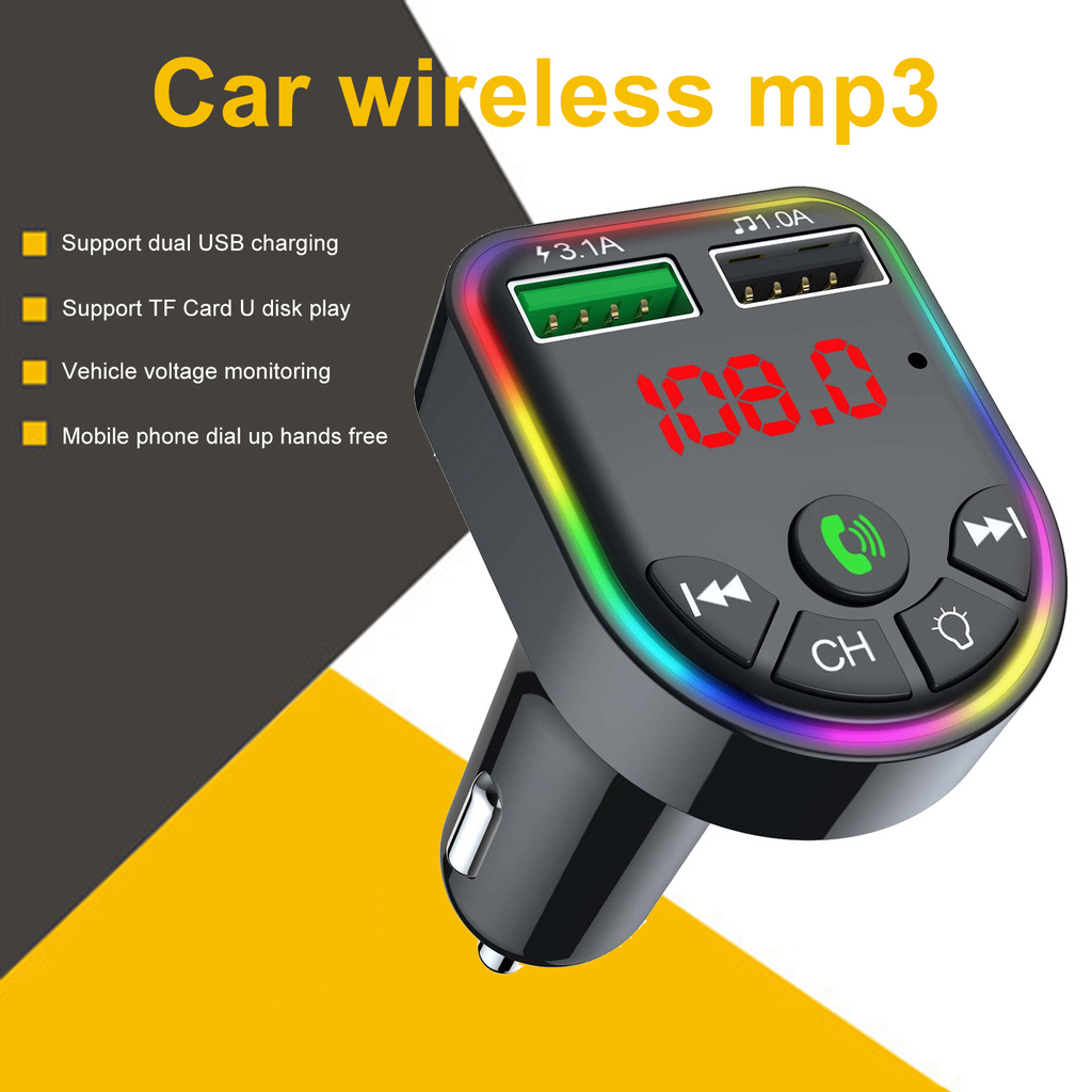 Máy Nghe Nhạc Mp3 Không Dây F6 Kết Nối Bluetooth 5.0 Phát Sáng Chất Lượng Cao