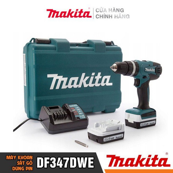 [Hàng Chính Hãng] Máy Khoan Bắt Vít Dùng Pin Makita DF347DWE (14.4V-1.5AH), Bảo Hành Toàn Quốc