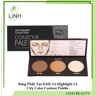 Bảng Phấn Tạo Khối Và Highlight 3 ô City Color Contour Palette