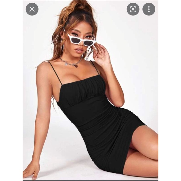 Đầm body cami dress f21 VNXK đầm 2s dây bún form ôm dáng ngắn chất thun tăm borip nhún ngực bustier xuất khẩu dư xịn