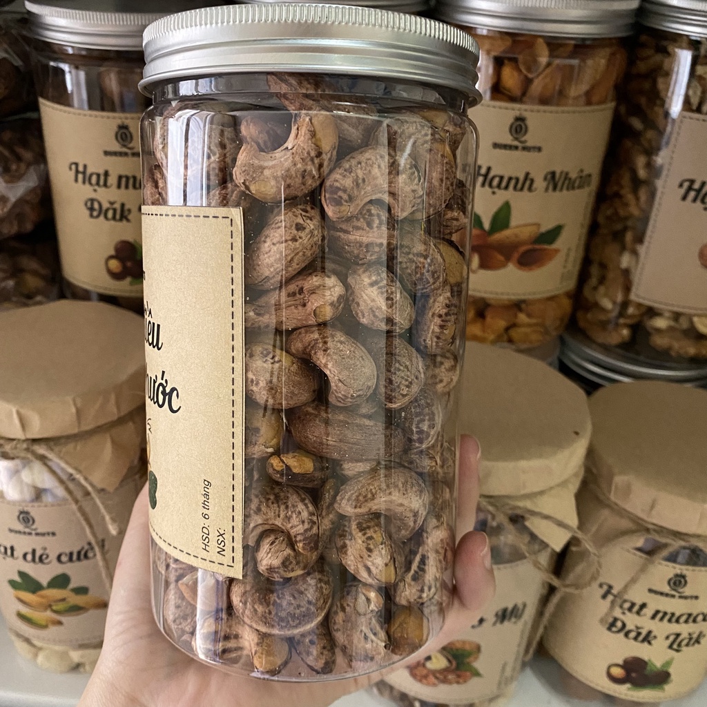 Túi 500gr Hạt điều rang muối A+ Bình Phước nguyên vỏ lụa loại A cồ 380-390 hạt