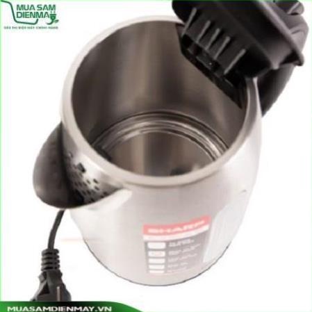 Ấm siêu tốc Sharp EKJ-17VSS-ST 1.7 lít Hàng chính hãng, nấu nước nhanh, thiết kế sang trọng
