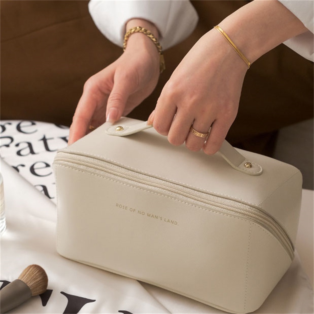 Túi Đựng Mỹ Phẩm Da PU Ngăn Chứa Rộng Tiện Lợi Cho Nữ