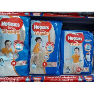 Tã /bỉm quần Huggies M40/L36/XL32/XXL28