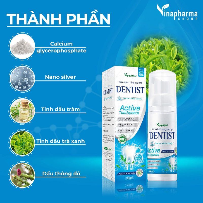 Kem Đánh Răng Tạo Bọt Dentist Vinapharma Group