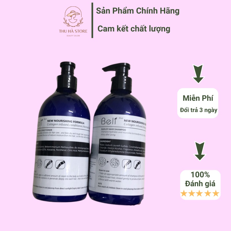 CHÍNH HÃNG Cặp dầu gội xả siêu mềm mượt Beli
