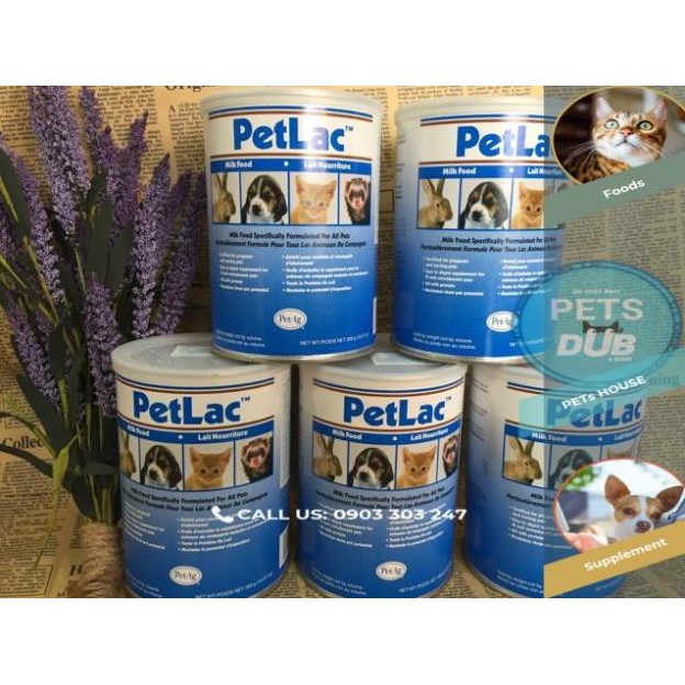 Sữa Bột PetLac, Dành Cho Chó, Mèo Và Các Loại thú cưng( 300gam) (PETs dub)