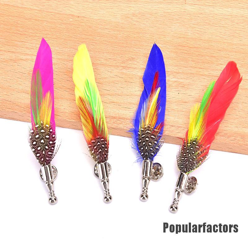 Ghim cài áo đính lông vũ thời trang tùy chọn kiểu dáng