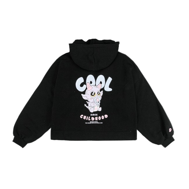 [Mã WABRMM505 giảm 12% đơn 250K] Áo khoác hoodie croptop nữ DAVIES - Zip Cool Childhood Hoodie.
