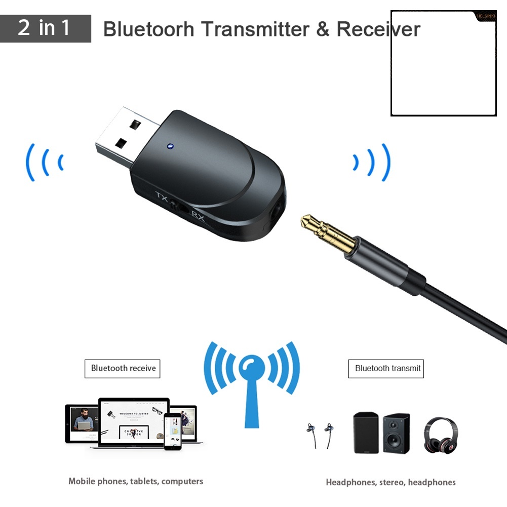 HEL ·  Bluetooth 5.0 Stereo Audio Transmitter Receiver USB 3.5mm AUX Adapter for TV PC