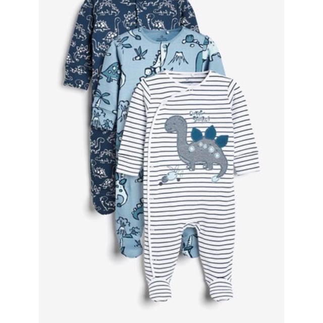 Body ngủ cotton liền tất/Sleepsuit Next cho bé trai/bé gái