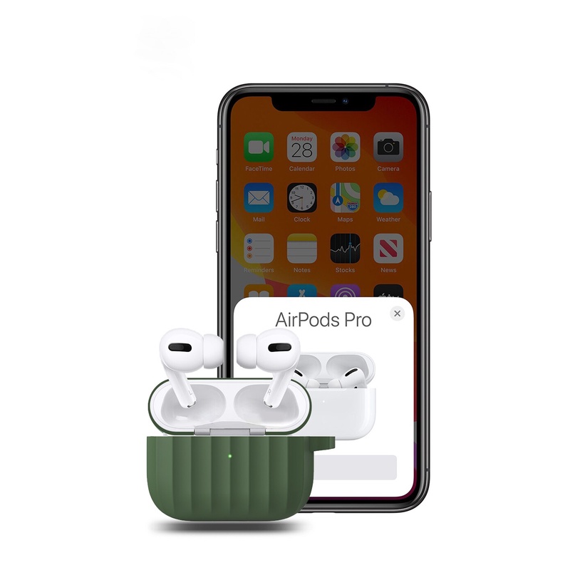 Bao Ốp Case Airpods PRO Silicon Gân Sọc Chống Sốc