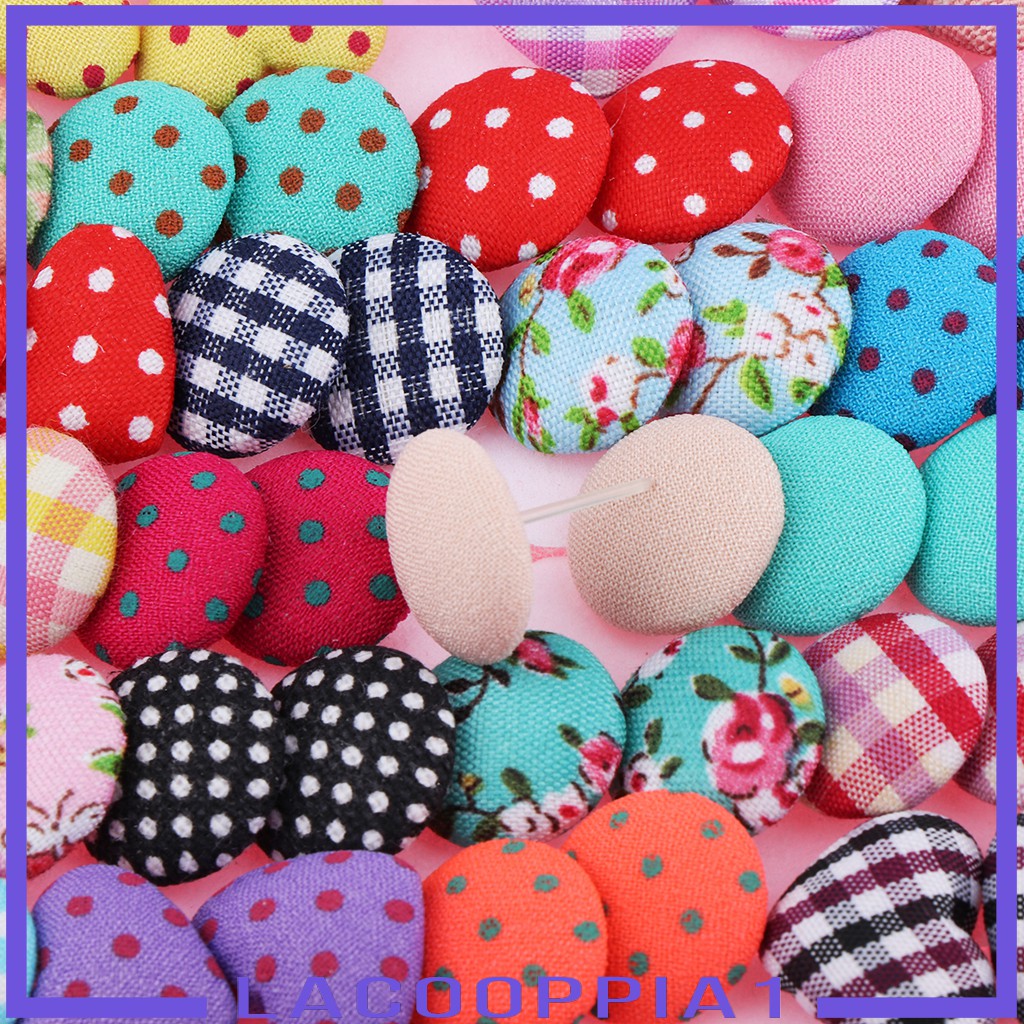 [Lacooppia1] Set 36 Đôi Bông Tai Hình Kim Băng Bằng Nhựa Phong Cách Vintage