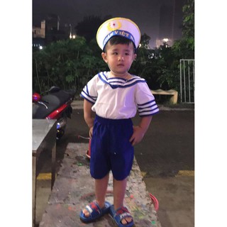 Bộ quần áo hải quân trẻ em kèm nón(Lửng)