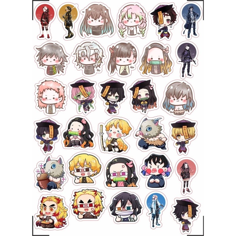 30-60 Sticker dán kimetsu no yaiba / hình dán decal kimetsu no yaiba