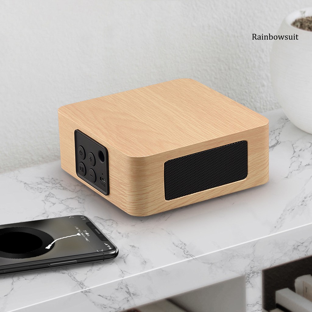 Loa Bluetooth Không Dây Rb-Q1A Chất Liệu Gỗ Cho Điện Thoại / Máy Tính