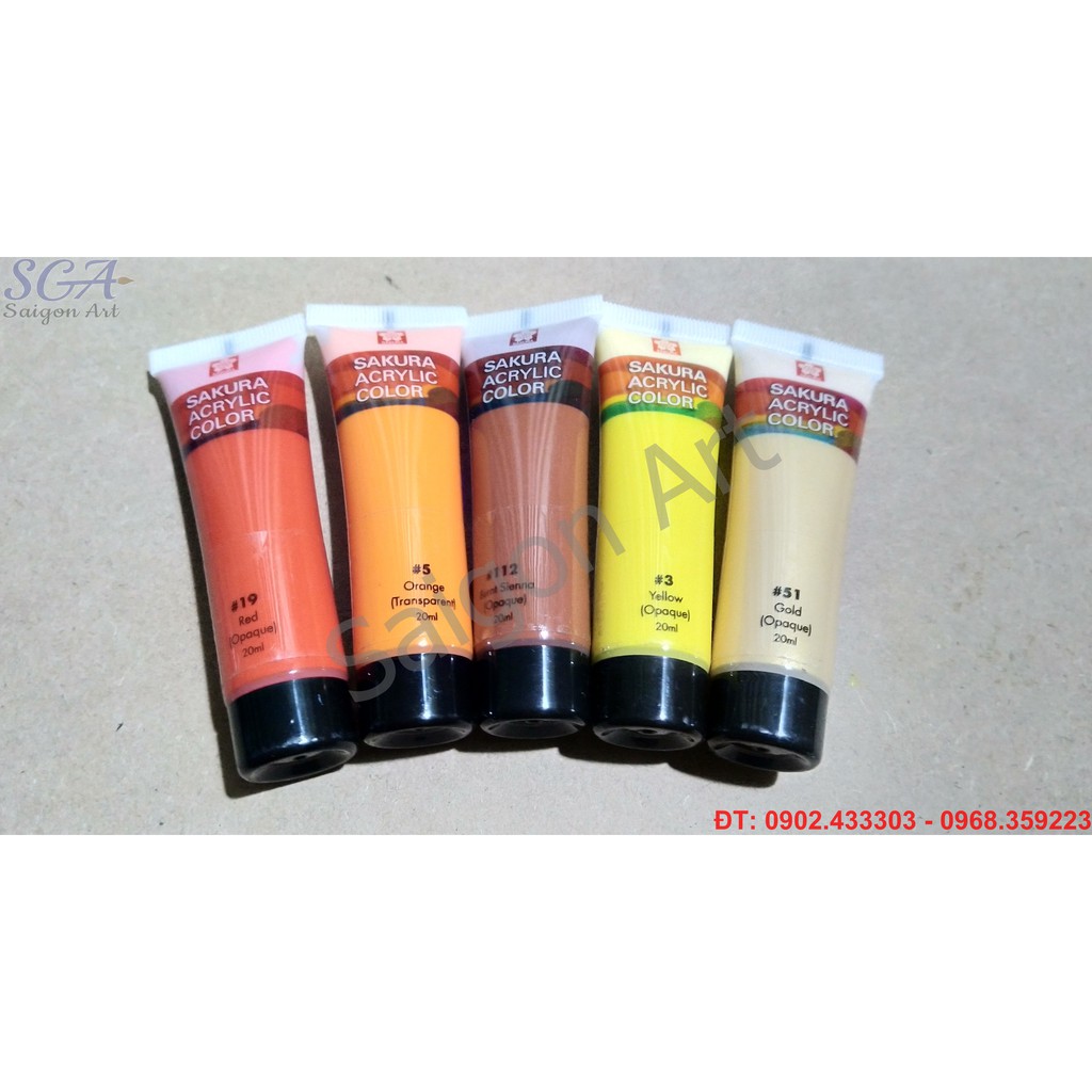 Màu Acrylic Nhật Bản SAKURA tuýp nhỏ 20ml