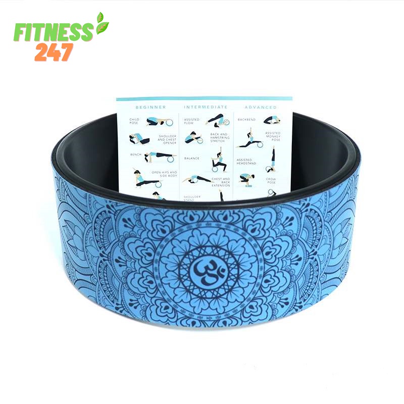 Vòng tập Yoga cao cấp chống trơn trượt 100% khung nhựa ABS 33cm in hoa văn Madala Fitness247